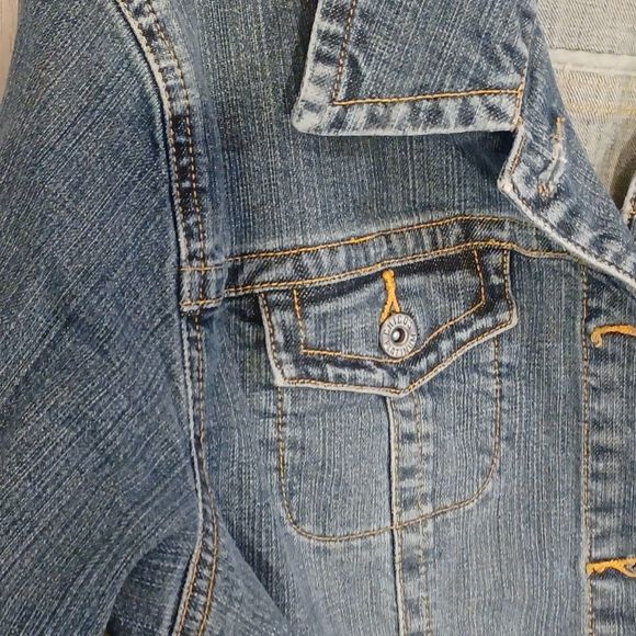 Chico's Platinum Denim Jacket, Size L (12-14) - Picture 8 of 8